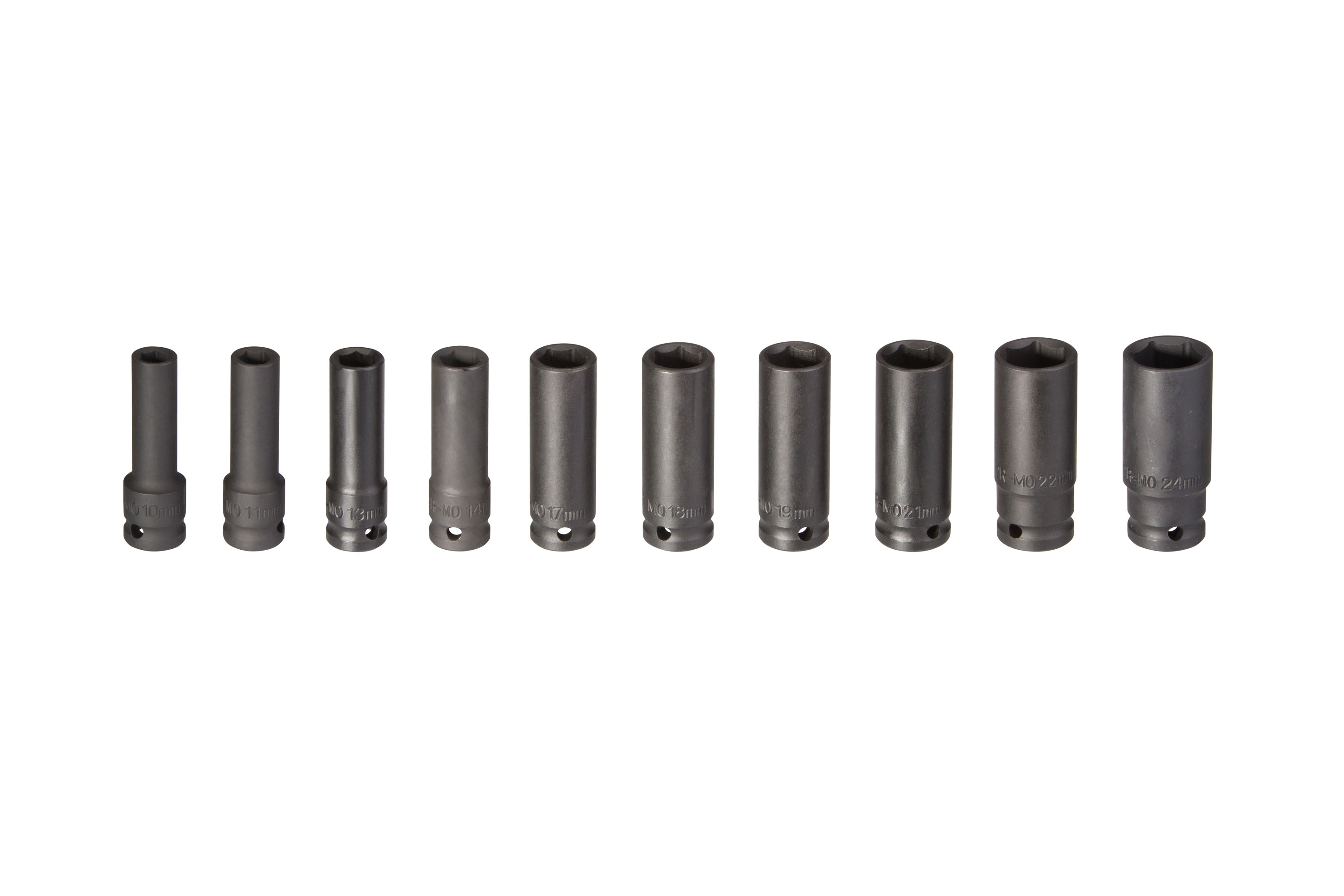 10tlg 1/2" Nuss Satz Schlagschrauber 10,11,13,14,17,18,19,21,22,24 mm