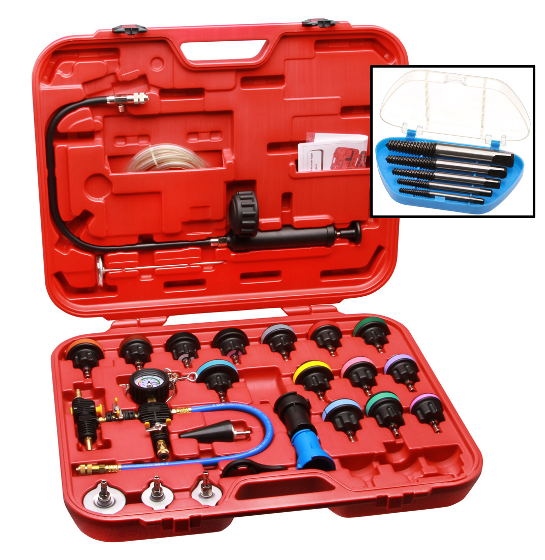 Kühlsystemtester mit Kompressor-anschluß +Ausd