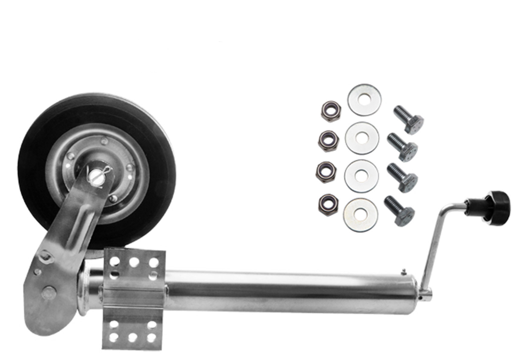 Anhänger Stützrad Automatik 60 mm Stützrad + Schraubenset