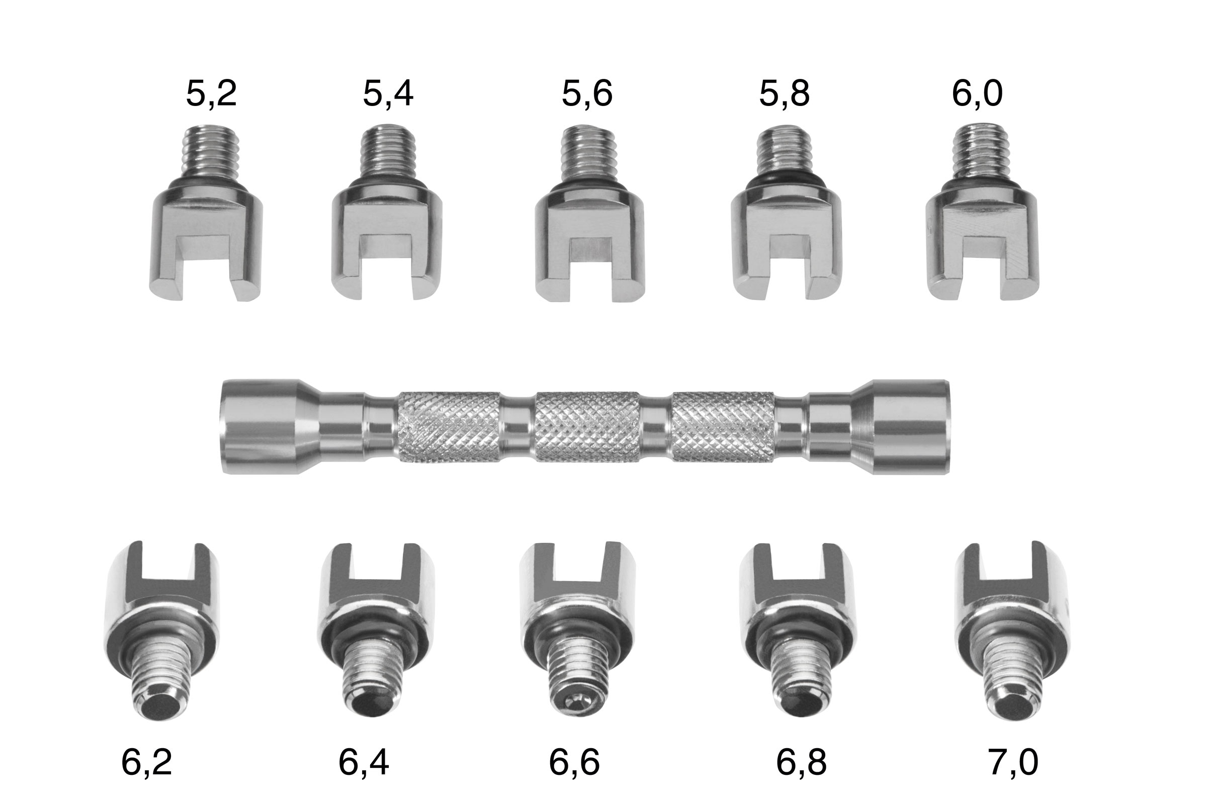 Speichen Schlüssel Set 5,2 - 7,0mm Nippelspanner Felgen-Speichenspanner