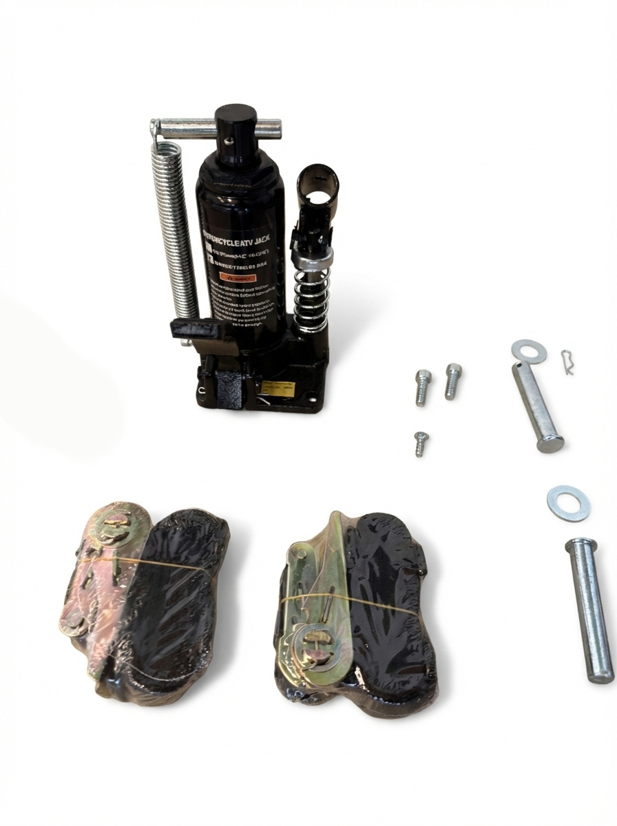 Hydraulischer Motorradheber 680 kg belastbar – Höhenverstellbarer Motorradlift (120–385 mm), Hebebühne/Montagebock für Motorrad, (ATV & Quad)