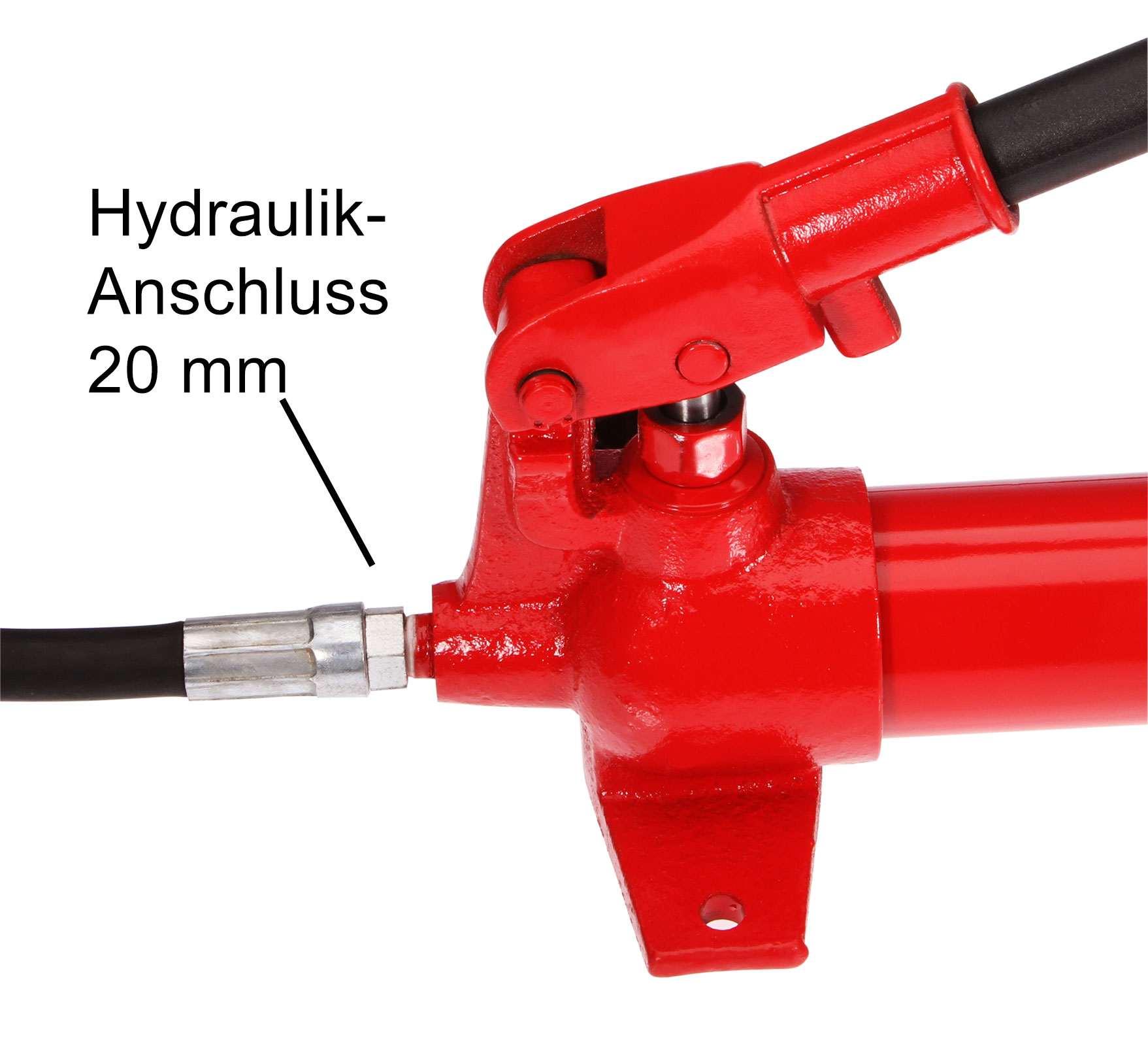 Hydraulik Handpumpe mit Pumpstange 20 to. für Richtsatz Spreizer Druckzylinder