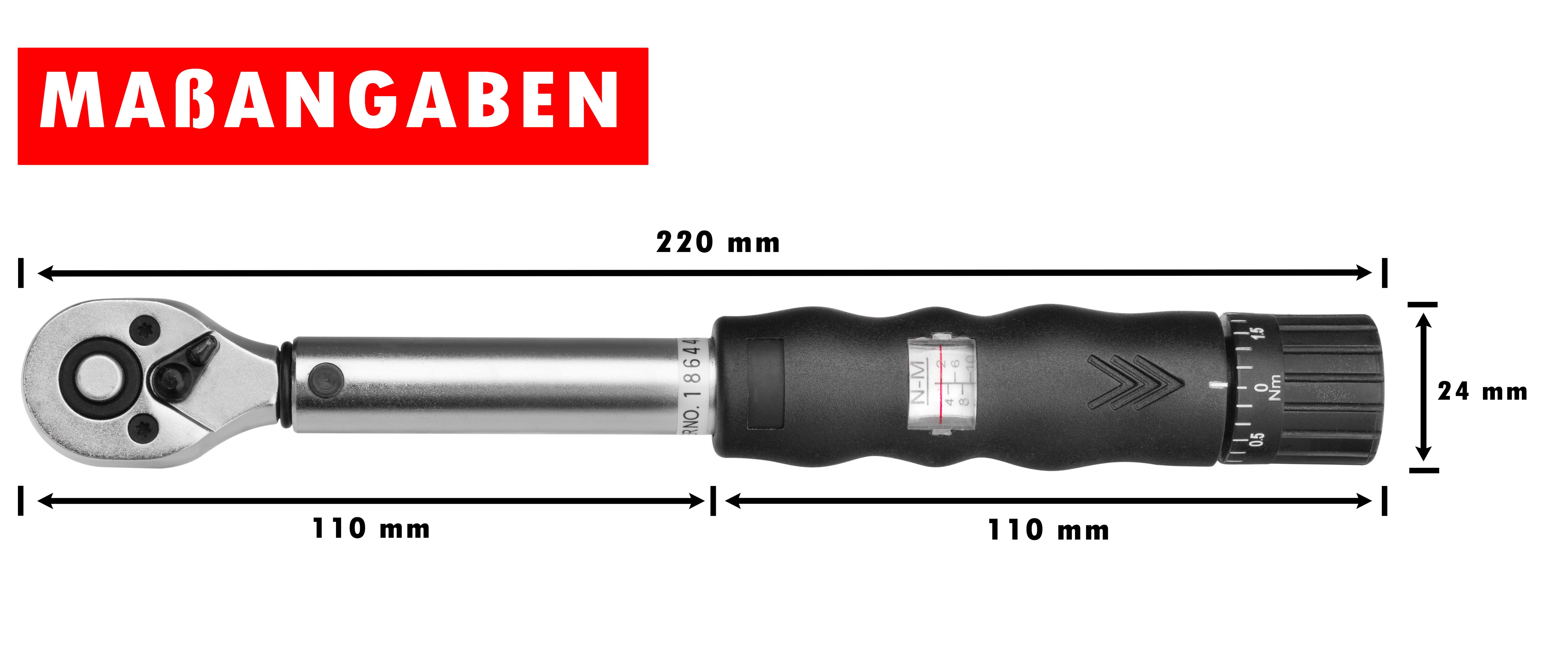 1/4 " Drehmomentschlüssel-Set 2 Nm - 14 Nm