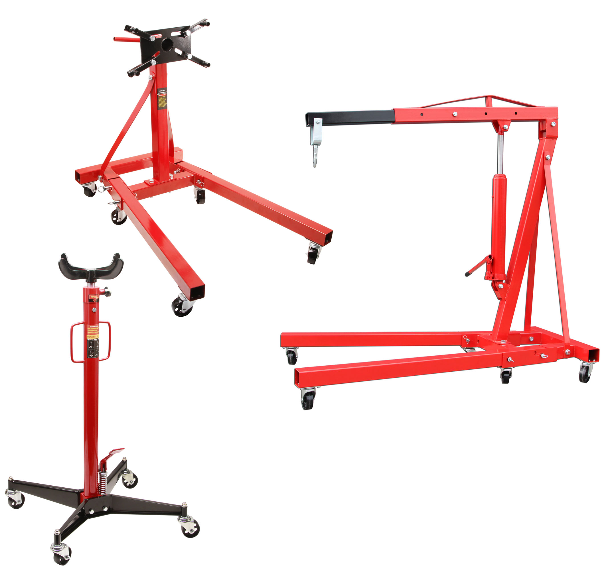 Motorständer Motorhalter 900 KG + Motorkran mit Haken + Getriebeheber 500 KG